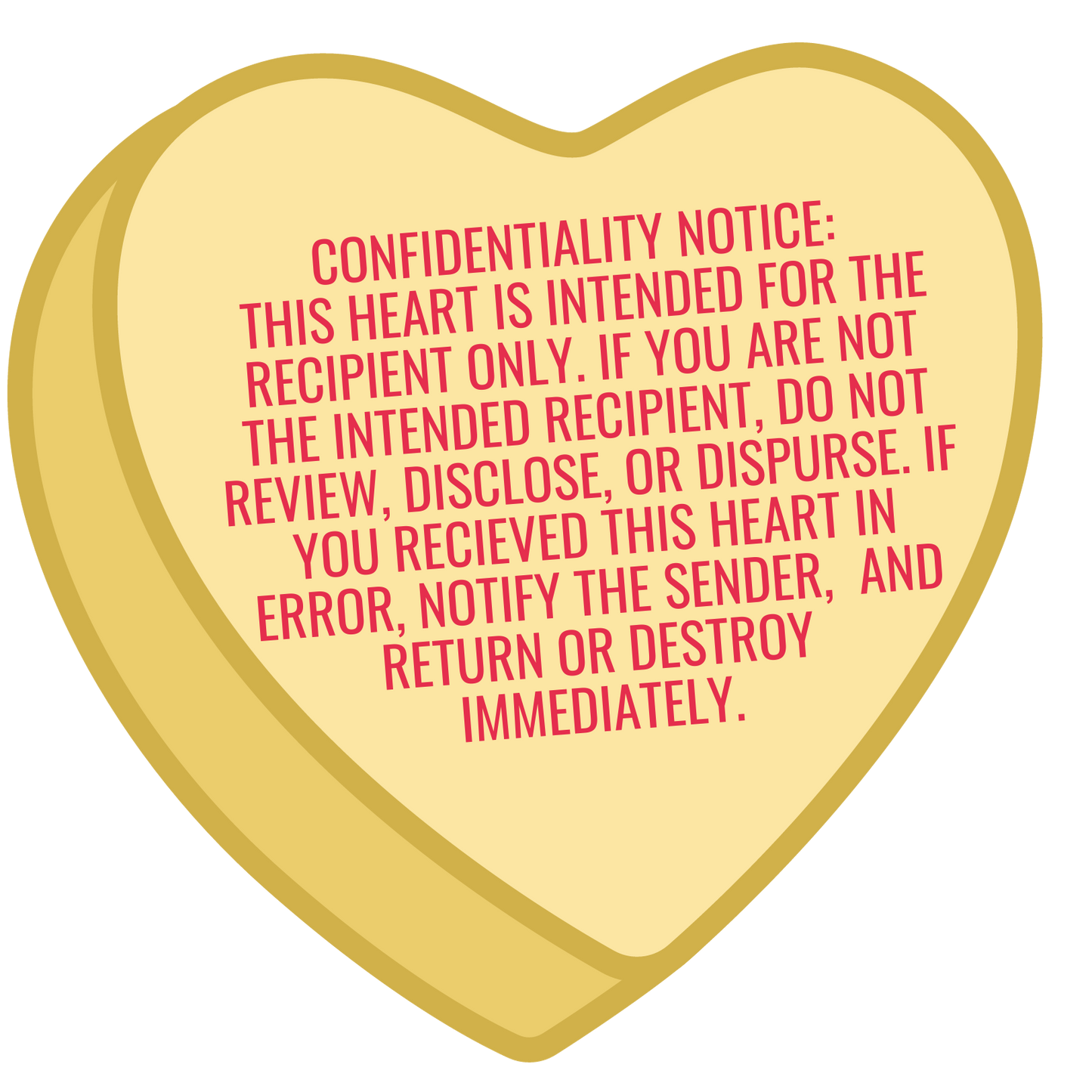 Legal Candy Heart Valentines Sticker sheet