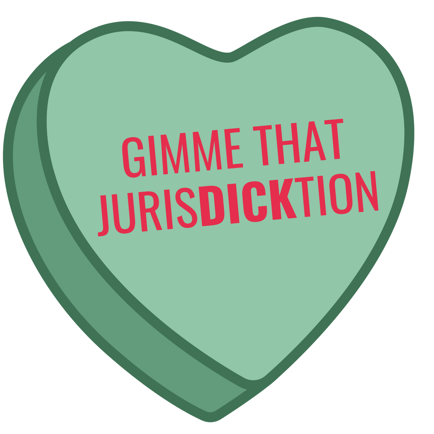 Legal Candy Heart Valentines Sticker sheet