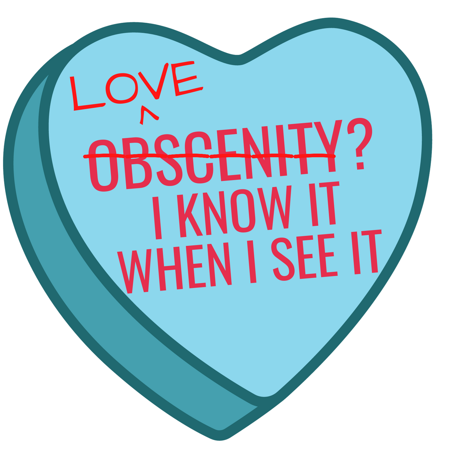 Legal Candy Heart Valentines Sticker sheet