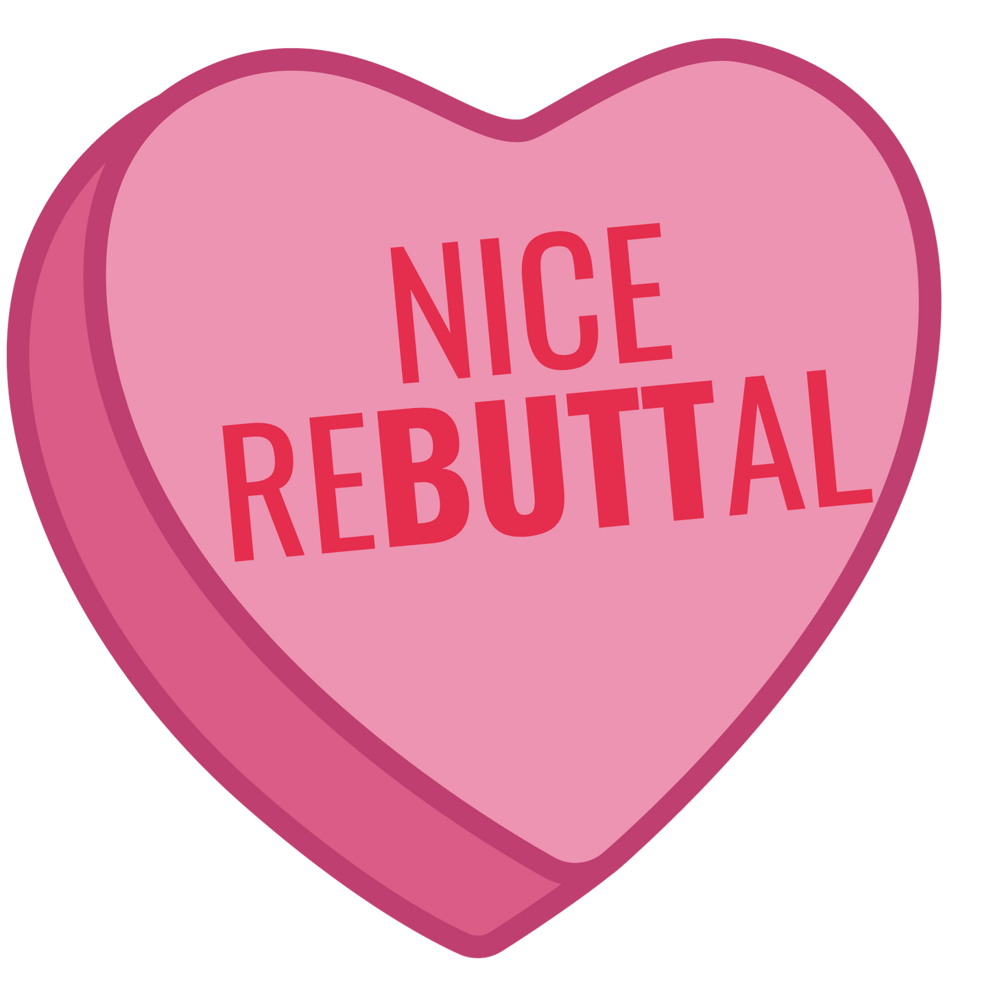 Legal Candy Heart Valentines Sticker sheet