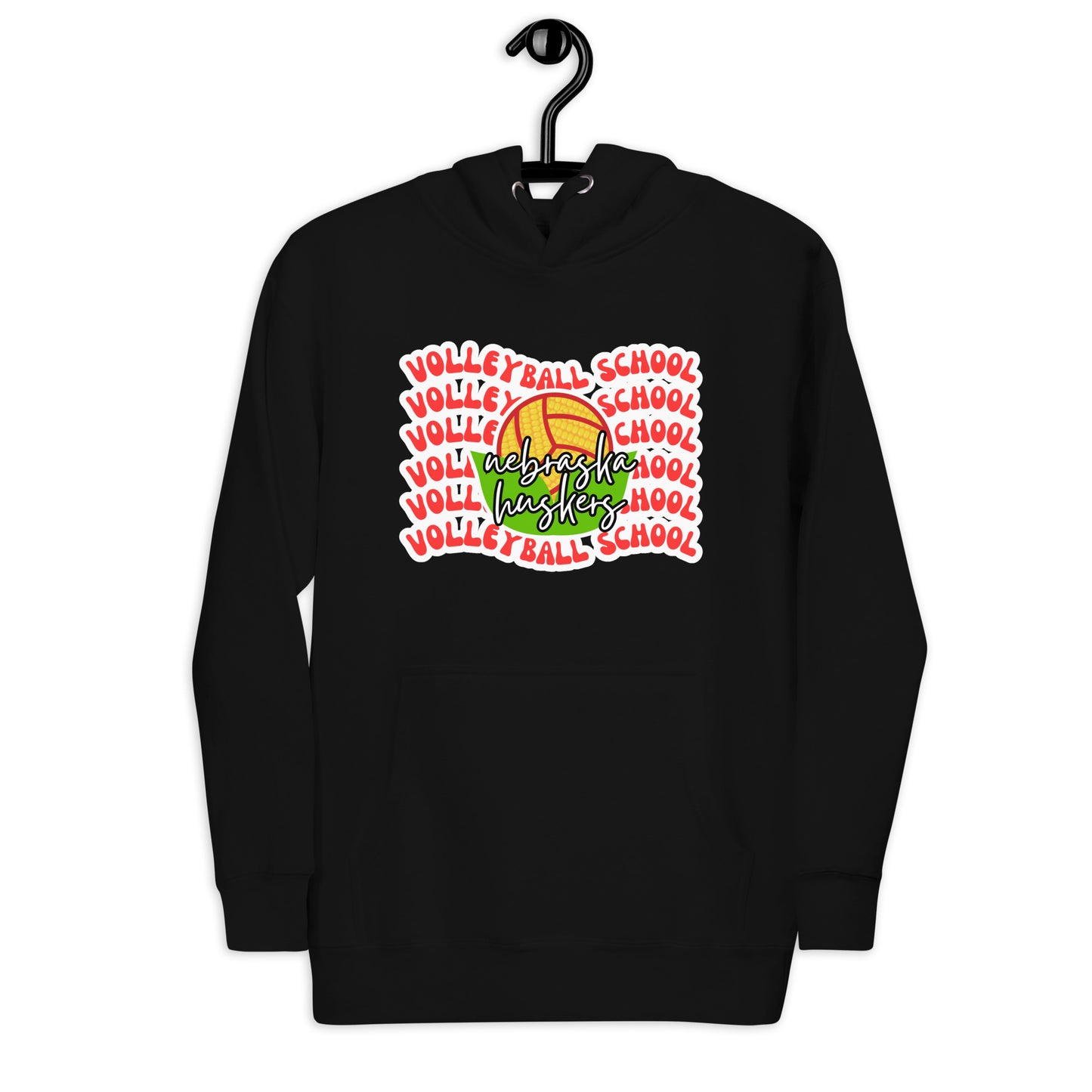 Husker Volleyball School Unisex Hoodie