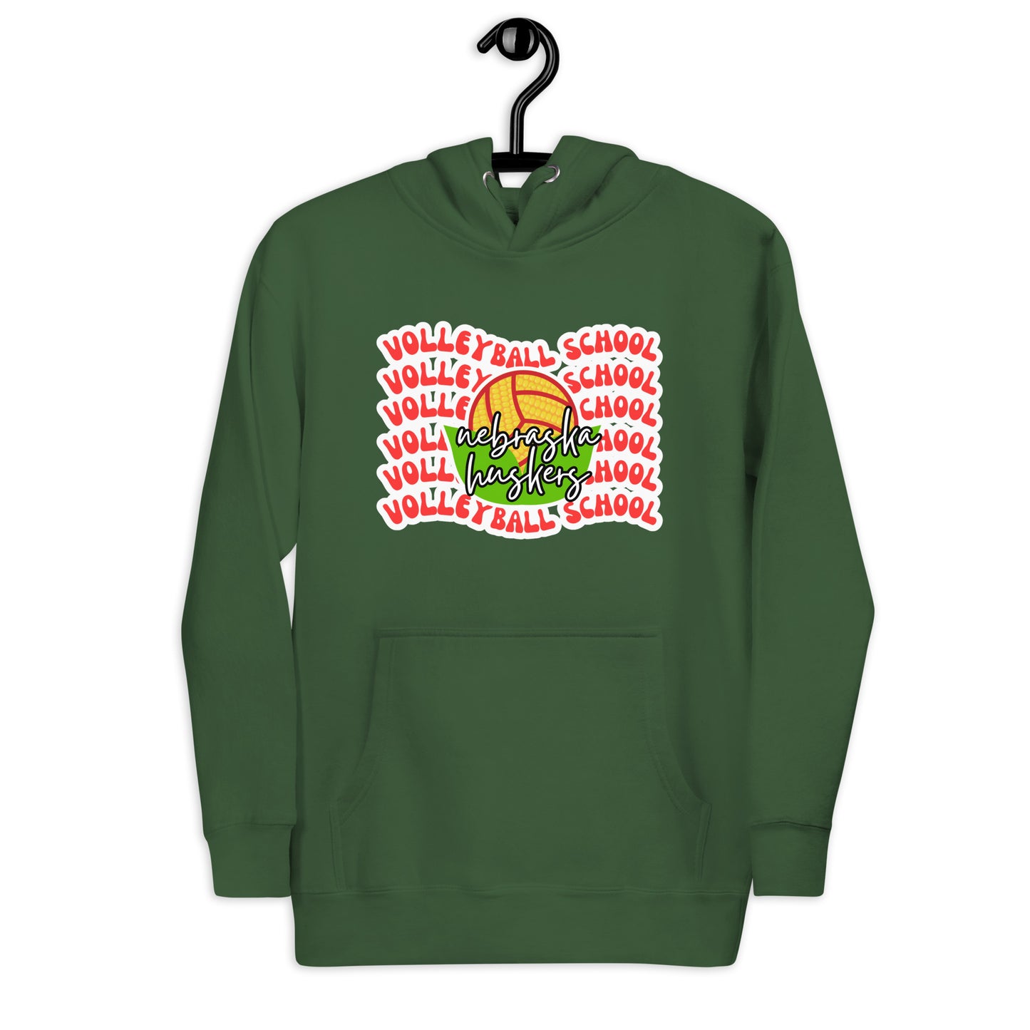 Husker Volleyball School Unisex Hoodie