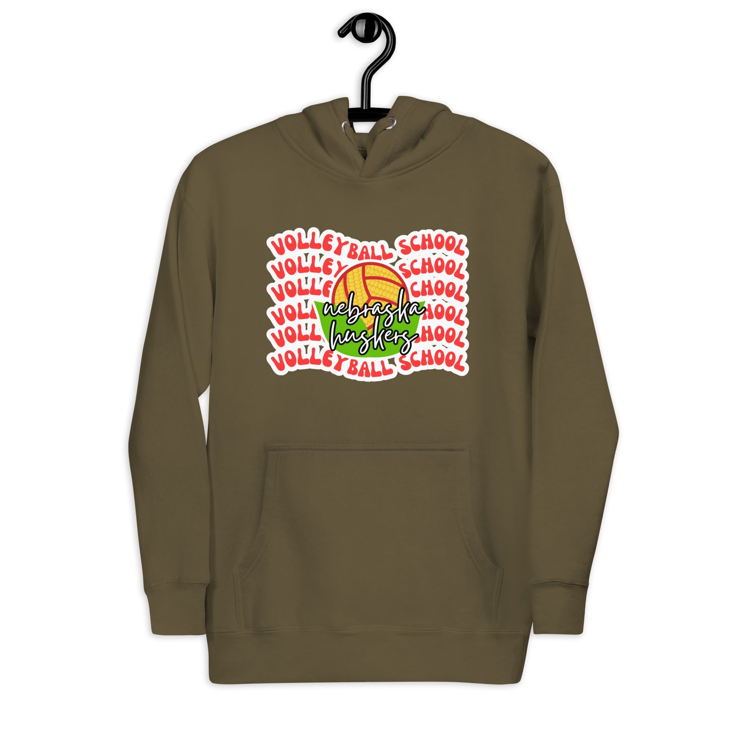 Husker Volleyball School Unisex Hoodie