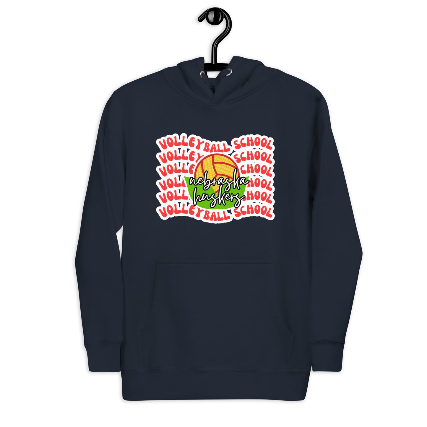 Husker Volleyball School Unisex Hoodie