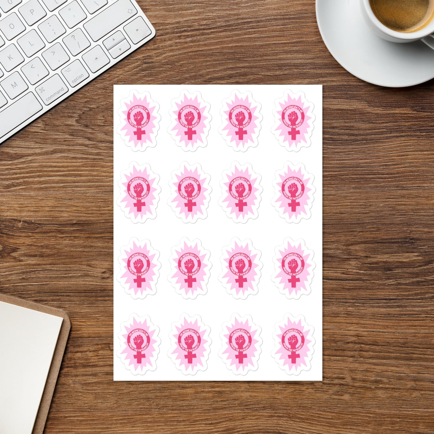 On Wednesdays We Smash the Patriarchy Sticker sheet
