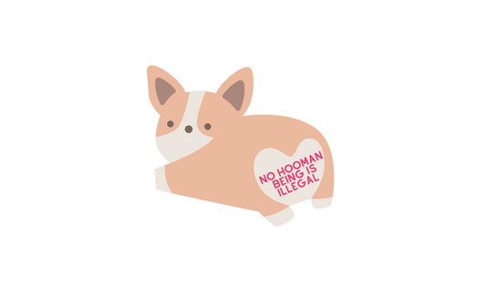 No Hooman Being is Illegal Sticker