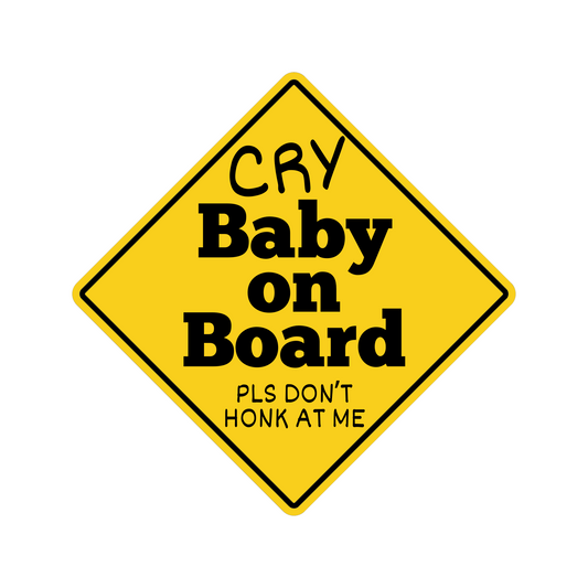Cry Baby on Board Decal