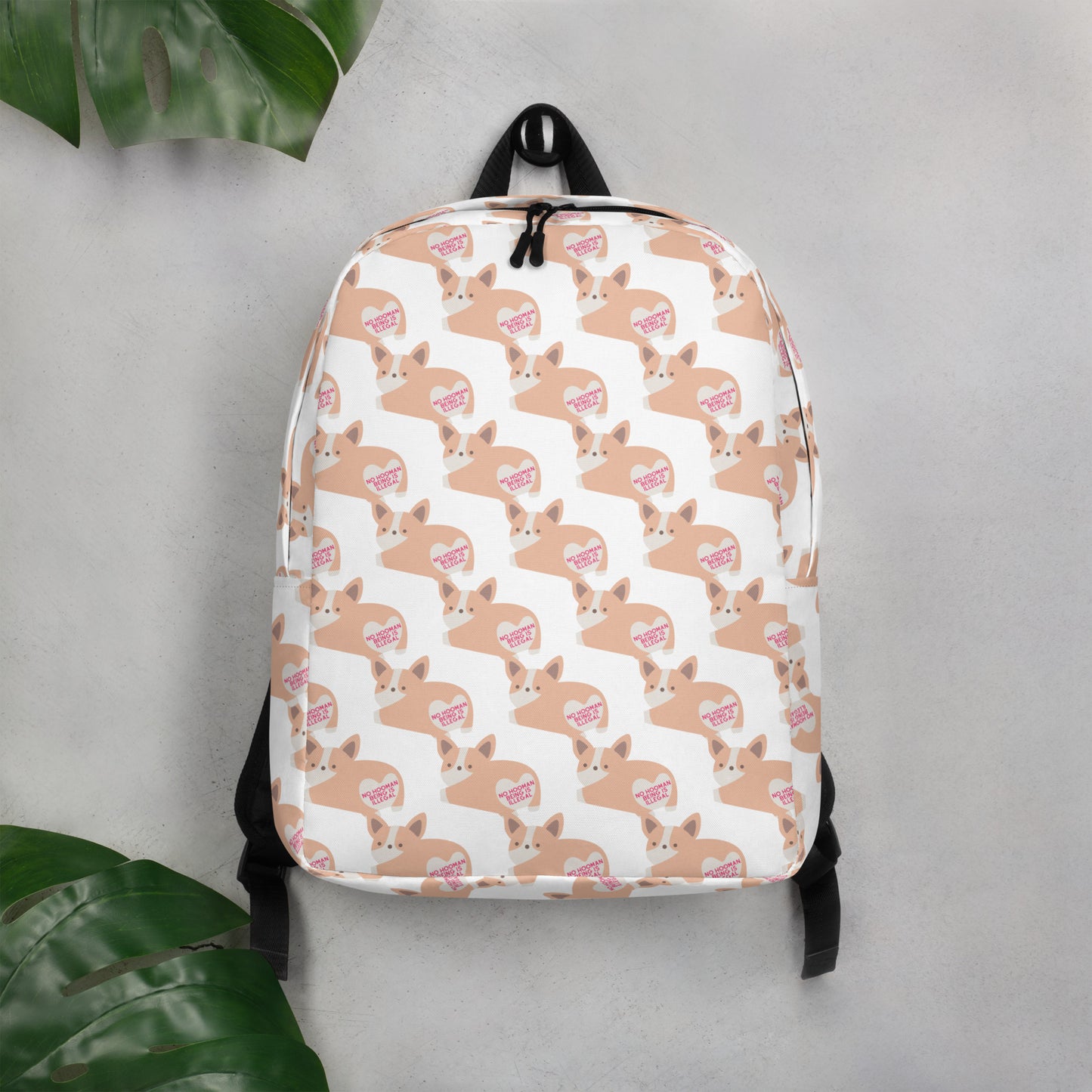 No Hooman Being is Illegal Corgi Backpack