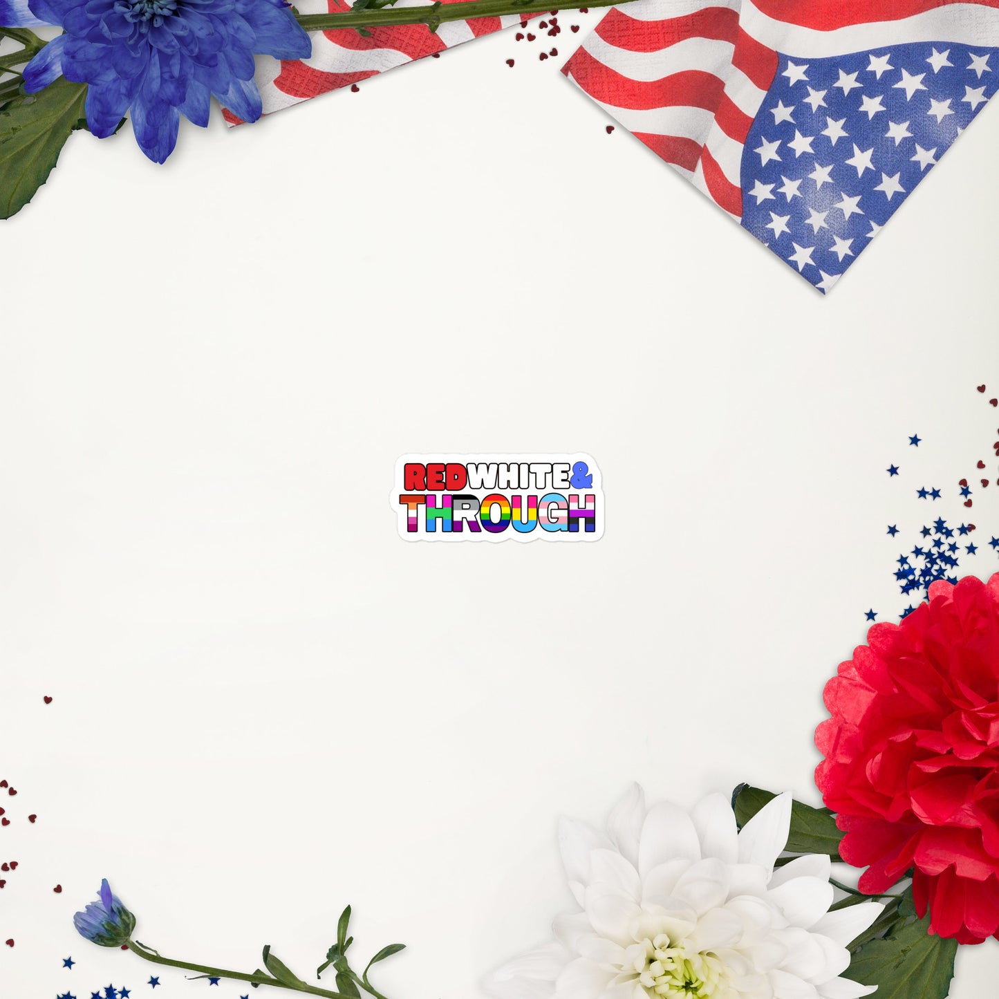 Red White & THROUGH Sticker