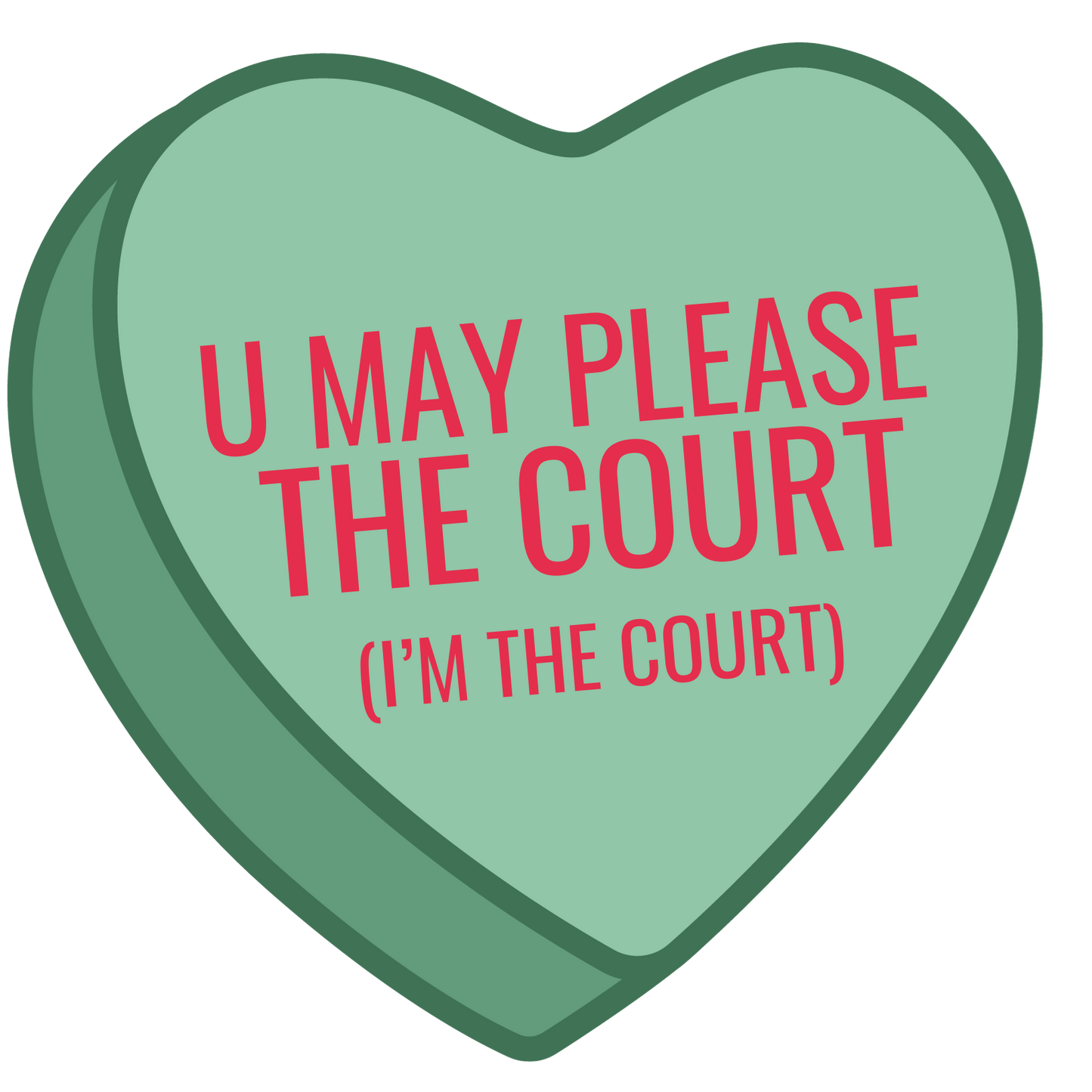 Legal Candy Heart Valentines Sticker sheet