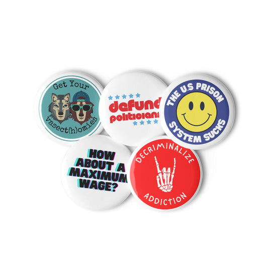5 Pin Buttons