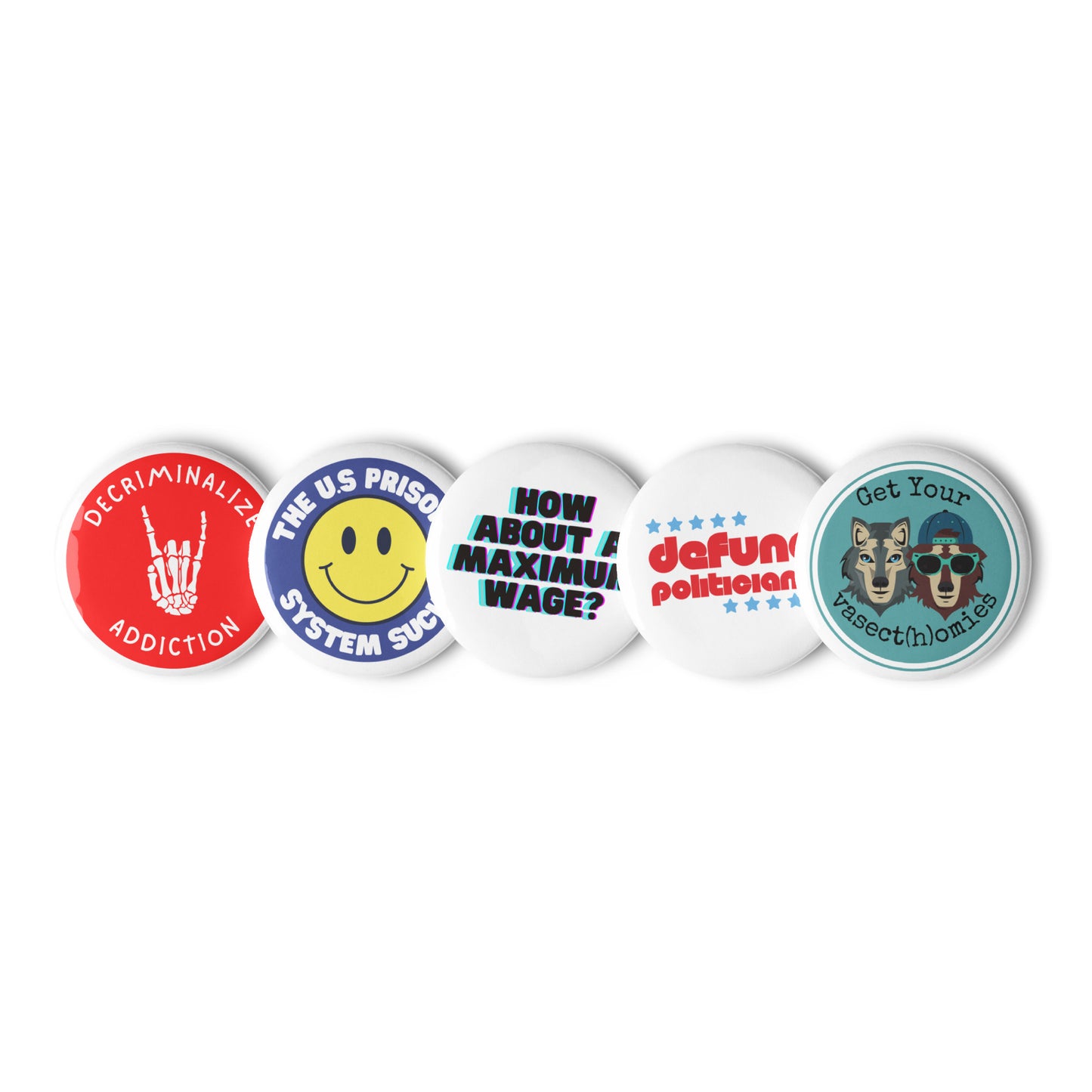 5 Pin Buttons