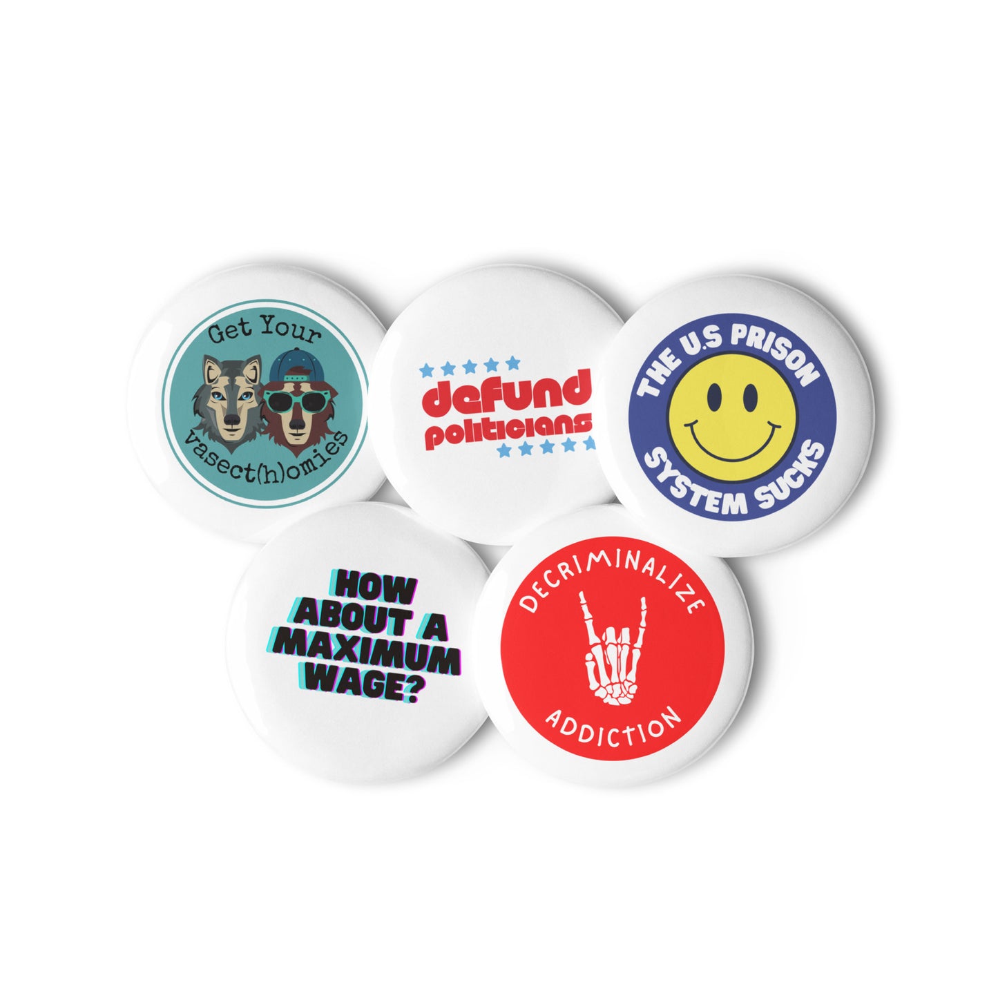 5 Pin Buttons