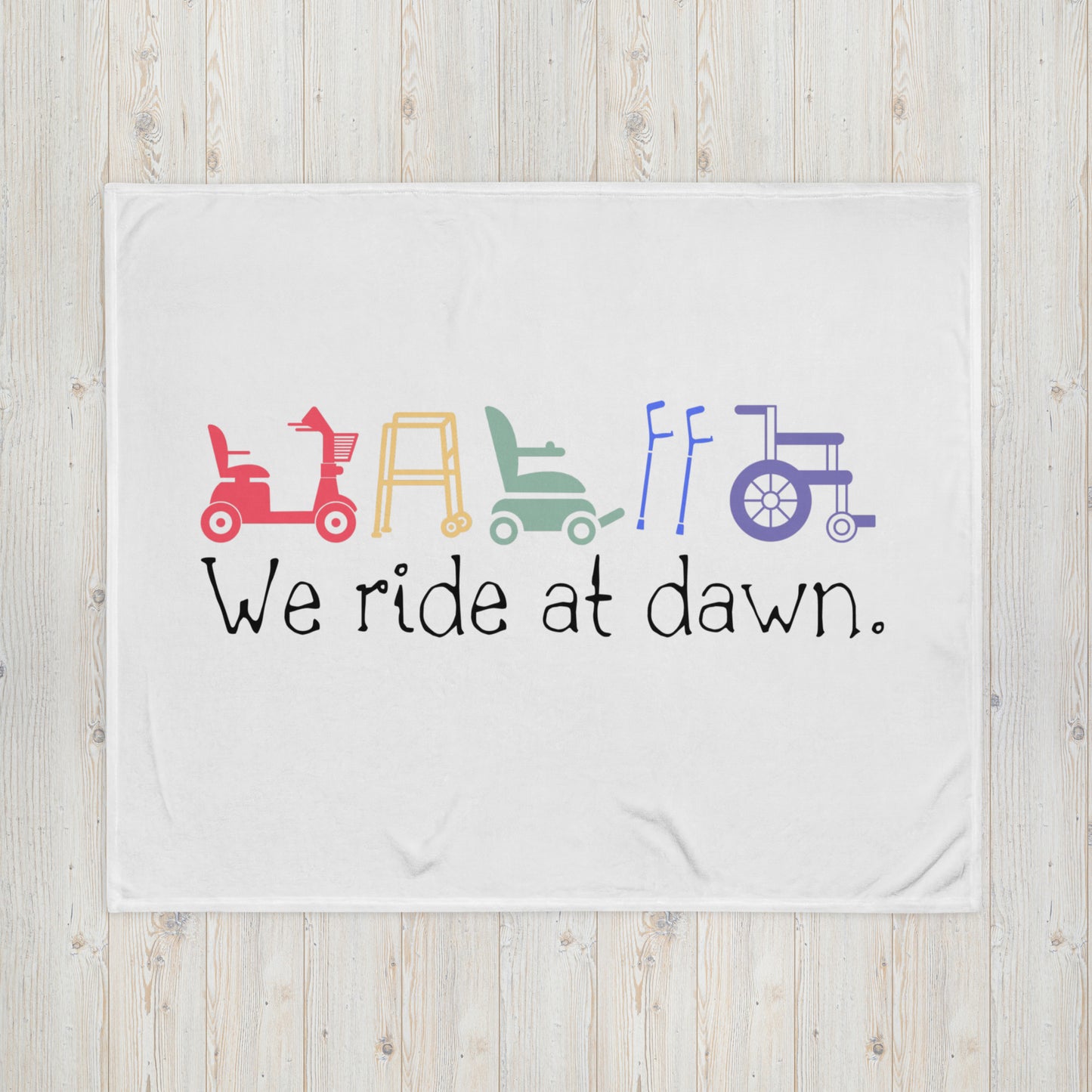 We Ride At Dawn Throw Blanket