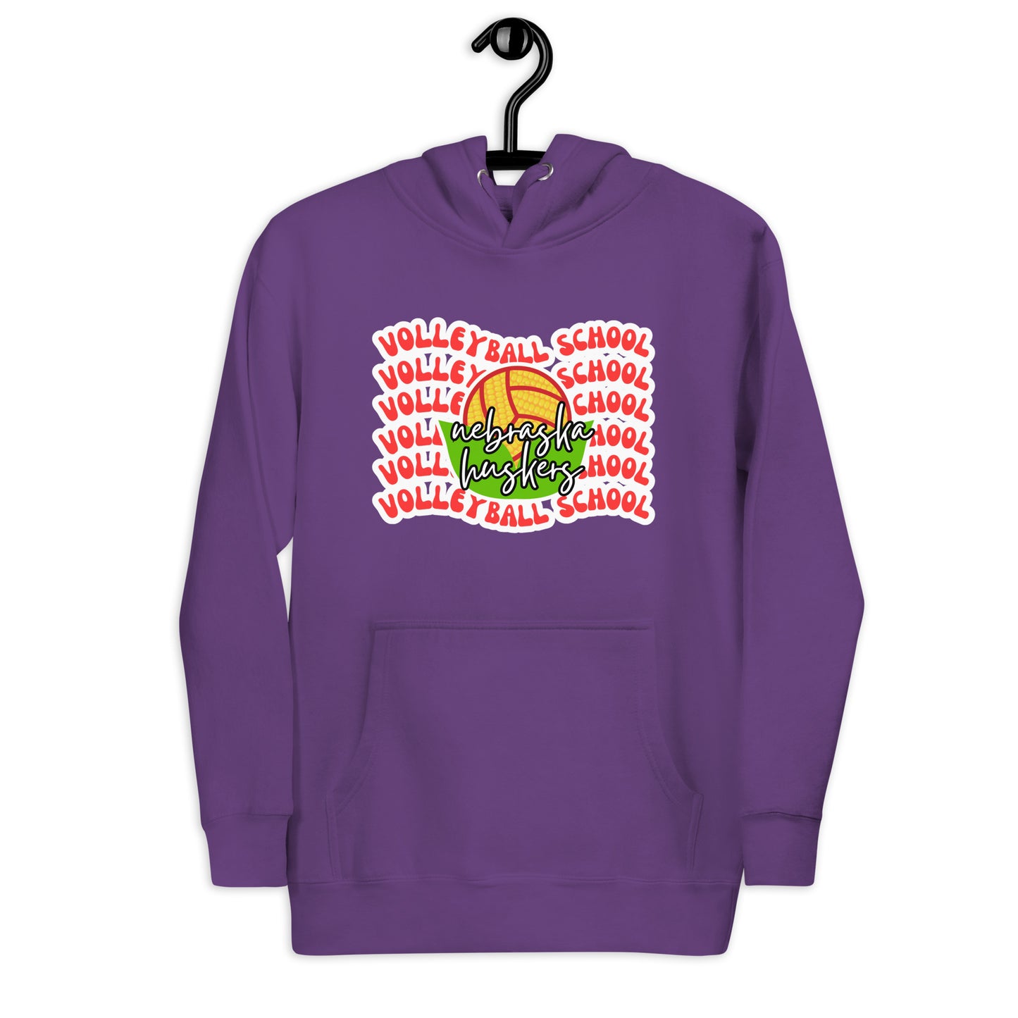 Husker Volleyball School  Unisex Hoodie