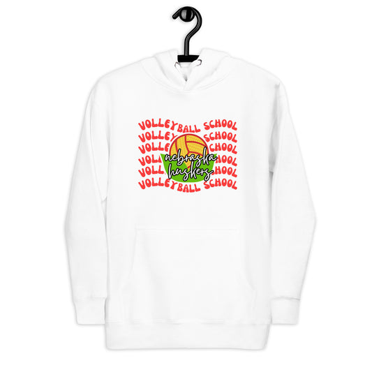 Husker Volleyball School  Unisex Hoodie